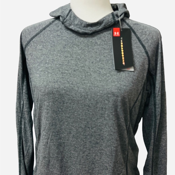 Under Armour Threadborne Train Twist Hoodie HeatGear Running Shirt Womens Sz S - Picture 4 of 8